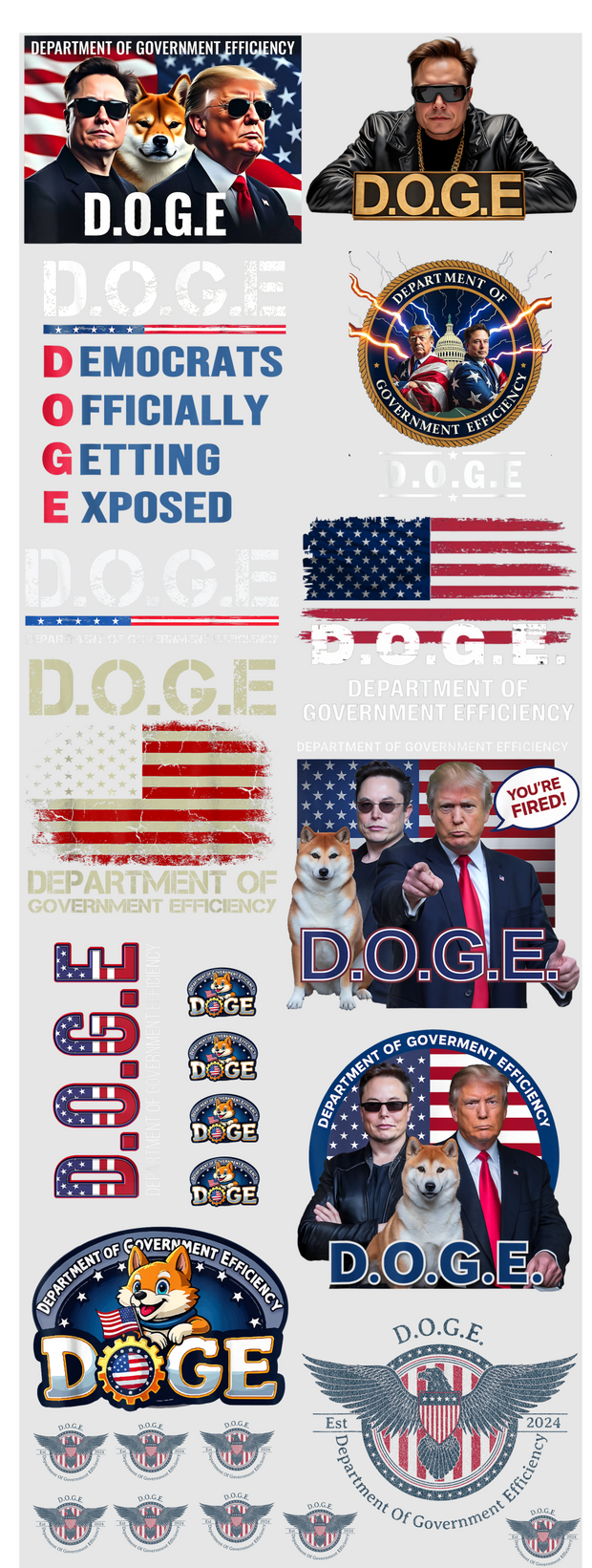 Doge 60x22" DTF Ready to Ship Gang Sheet