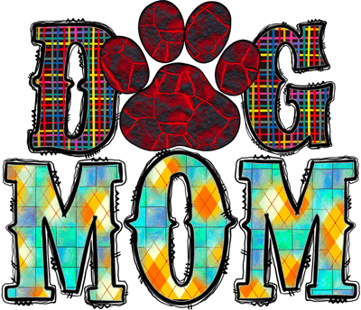 Dog Mom With Plaid And Argyle - Twisted Image Transfers