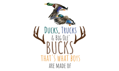 Ducks Truck and Big Ole Bucks DTF (direct-to-film) Transfer