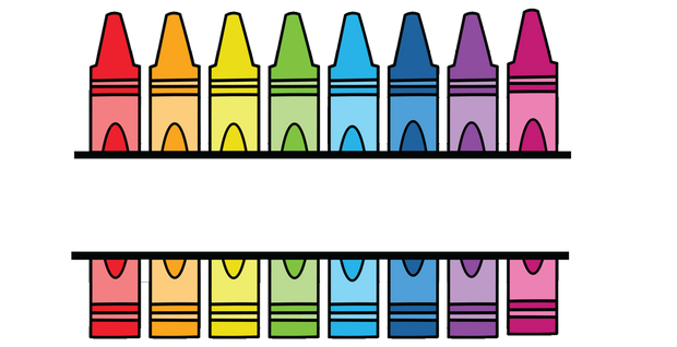 Eight Colorful Crayons 16oz UV DTF Libby Wrap