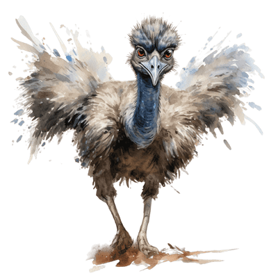 Emu Color Splatter DTF (direct-to-film) Transfer