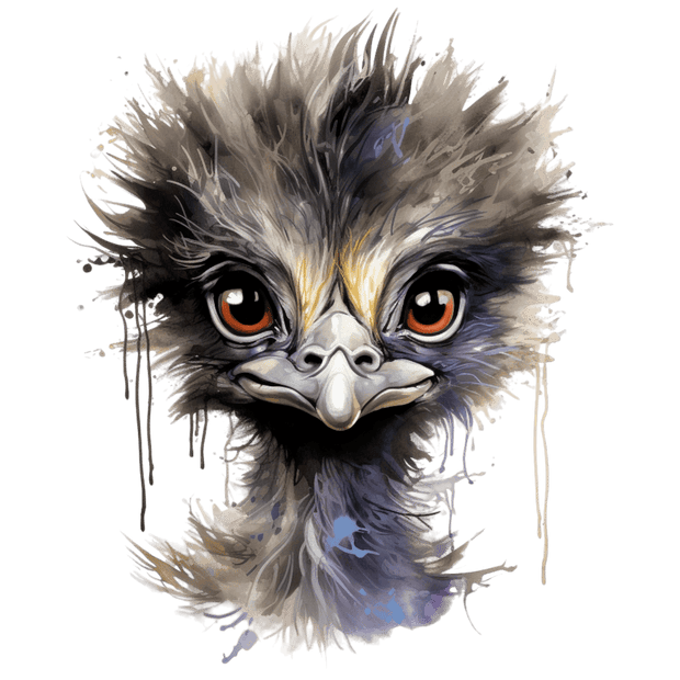 Emu Dark Color Drip DTF (direct-to-film) Transfer