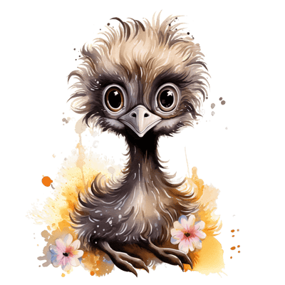 Emu Feet by Flowers DTF (direct-to-film) Transfer