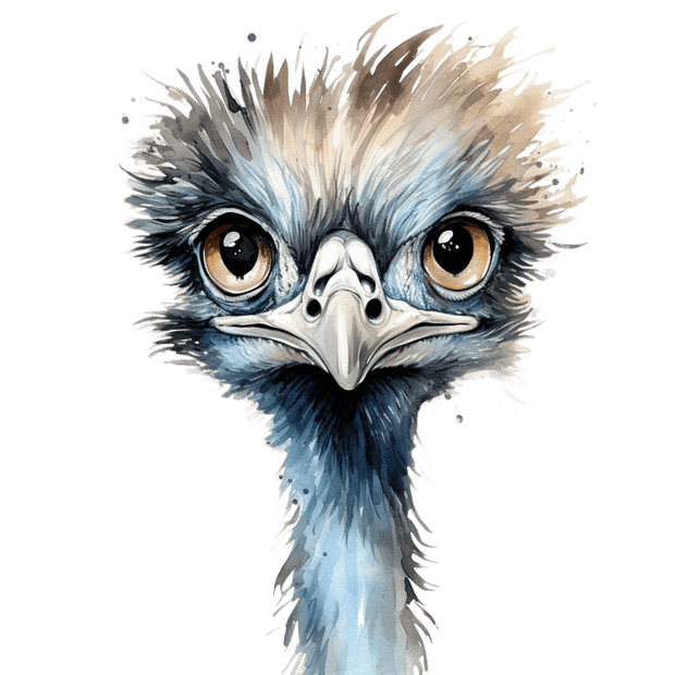 Emu with Long Neck DTF (direct-to-film) Transfer