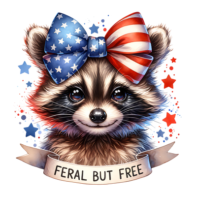 FERAL BUT FREE RACCOON DTF (direct-to-film) Transfer