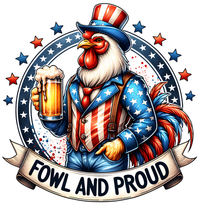 FOWL AND PROUD DTF (direct-to-film) Transfer