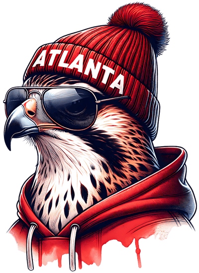 Falcon in Atlanta Beanie DTF (direct-to-film) Transfer
