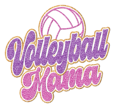 Faux Chenile Volleyball Mama DTF (direct-to-film) Transfer