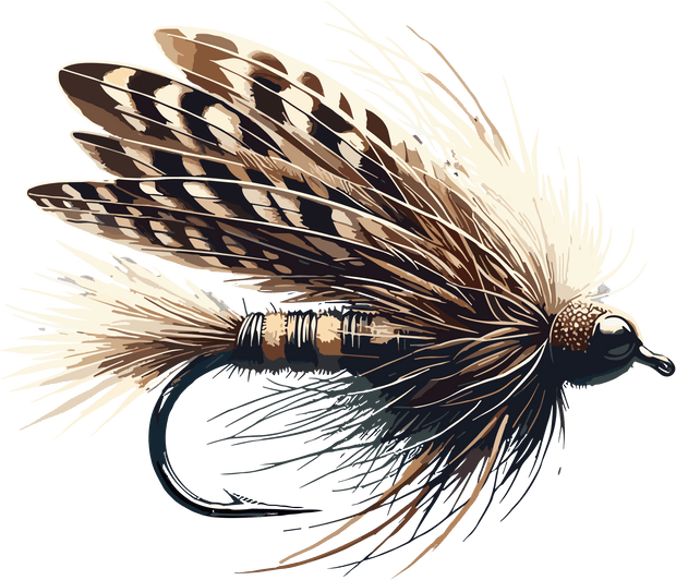 Feather Fly Fish Lure DTF (direct-to-film) Transfer