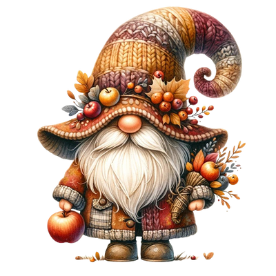 Festive Gnome 31 Fall Thanksgiving DTF (direct-to-film) Transfer