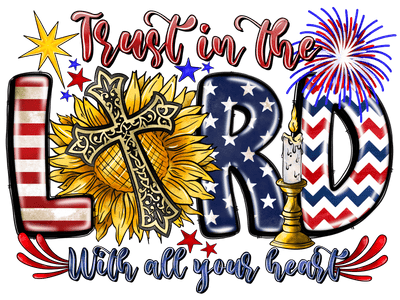 Fireworks Cross & Lord DTF (direct-to-film) Transfer