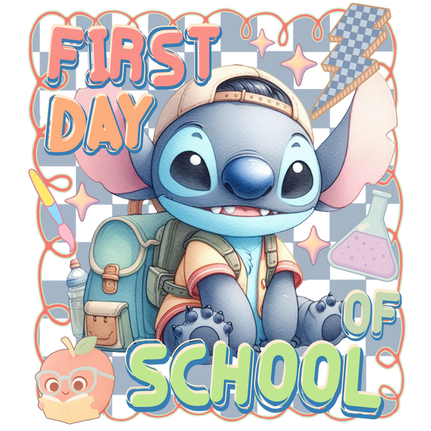 First Day of School Barefoot Stitch DTF (direct-to-film) Transfer