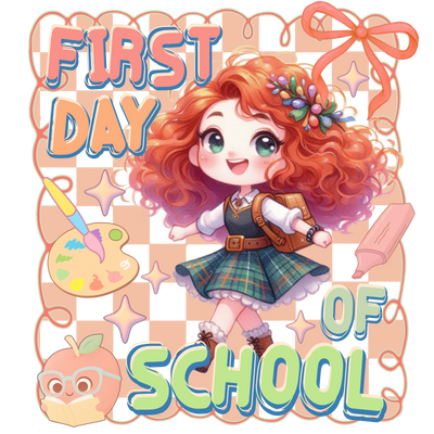 First Day of School Red Head DTF (direct-to-film) Transfer