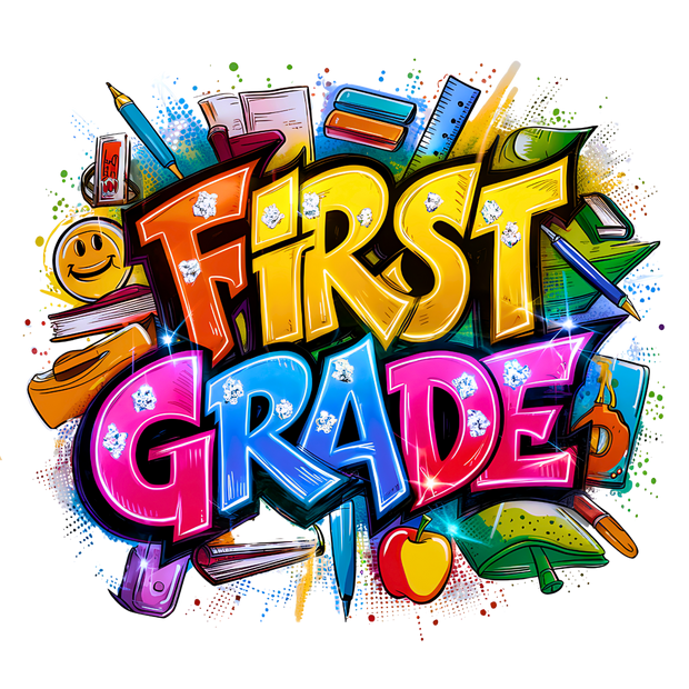 First Grade School Bundle DTF (direct-to-film) Transfer