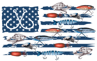 Flag of Lures DTF (direct-to-film) Transfer