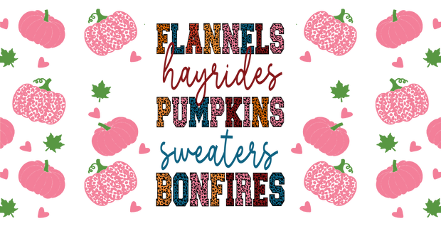 Flannels Sweaters Bonfires 16oz UV DTF Libby Cup Wrap