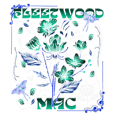 Fleetwood Mac Green and Blue DTF (direct-to-film) Transfer