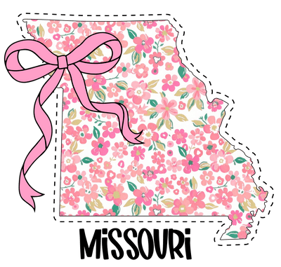 Floral State Missouri DTF (direct-to-film) Transfer