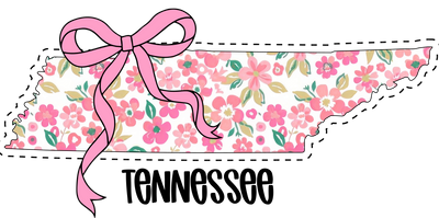 Floral State TN DTF (direct-to-film) Transfer