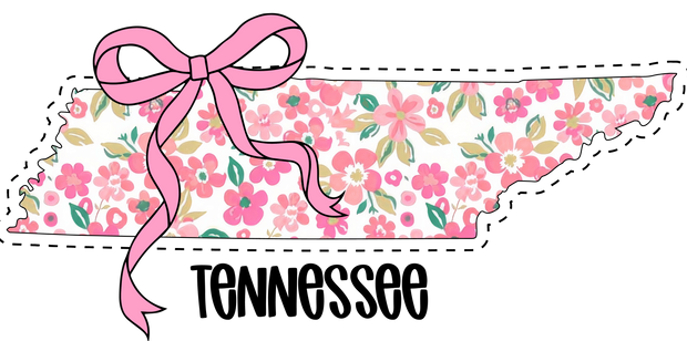 Floral State TN DTF (direct-to-film) Transfer