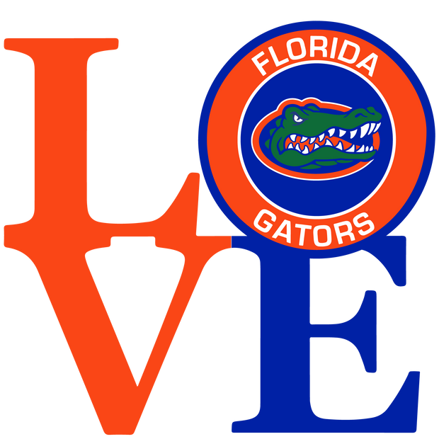 Florida Gators Love DTF (direct-to-film) Transfer