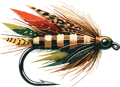 Fly Fish Lure of Color DTF (direct-to-film) Transfer