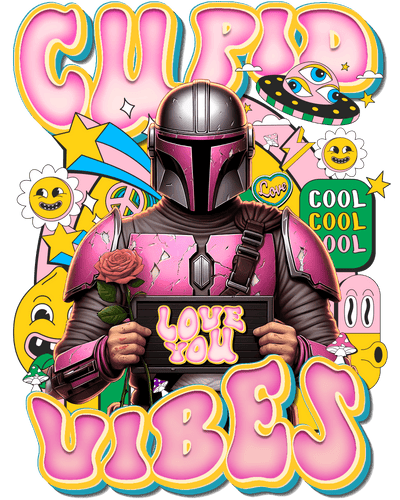 Force in Pink Valentine DTF (direct-to-film) Transfer