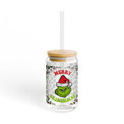 Merry Grinchmas With Christmas Leopard 16oz UV DTF Libby Cup Wrap