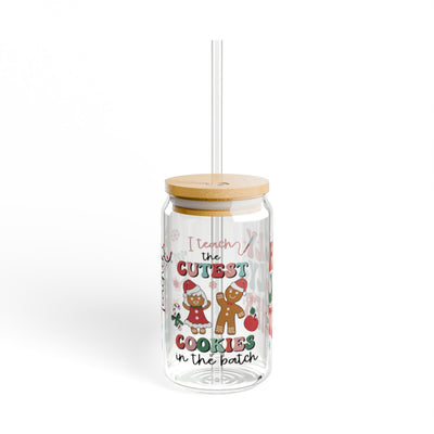 I teach the cuties cookies in the batch-Holly Jolly teacher 16oz UV DTF Libby Cup Wrap