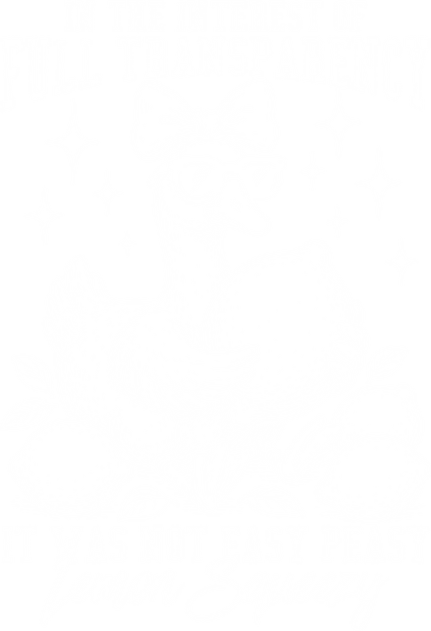 Full Transparency in White Font DTF (direct-to-film) Transfer