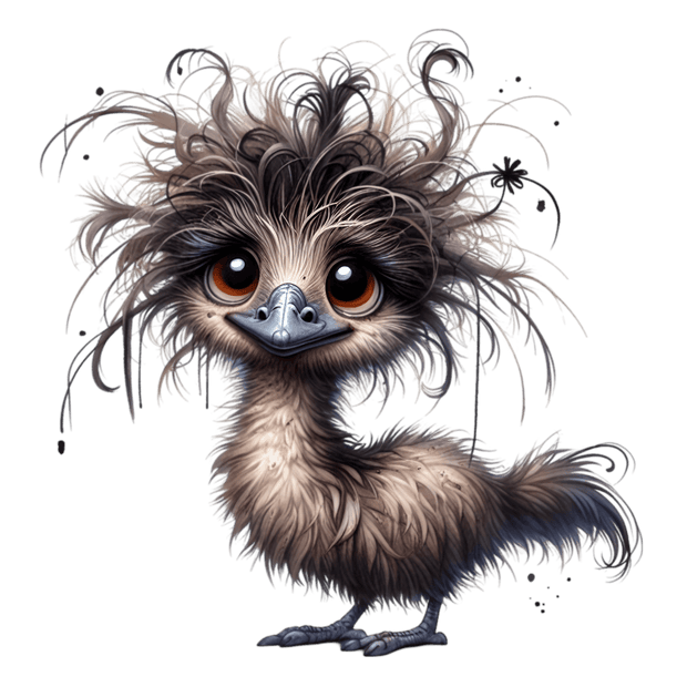 Funny Little Emu DTF (direct-to-film) Transfer