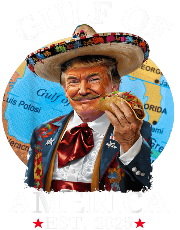 Funny Trump Shirt Gulf Of Us America Est 2025 T-Shirt DTF (direct-to-film) Transfer
