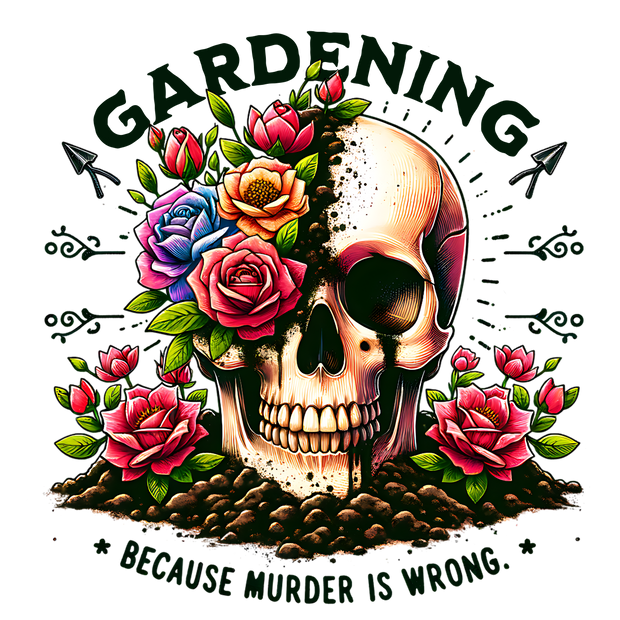 GARDENING BECAUSE MURDER IS WRONG DTF (direct-to-film) Transfer