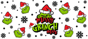 G Man Faces Merry Grinchmas 16oz UV DTF Libby Cup Wrap