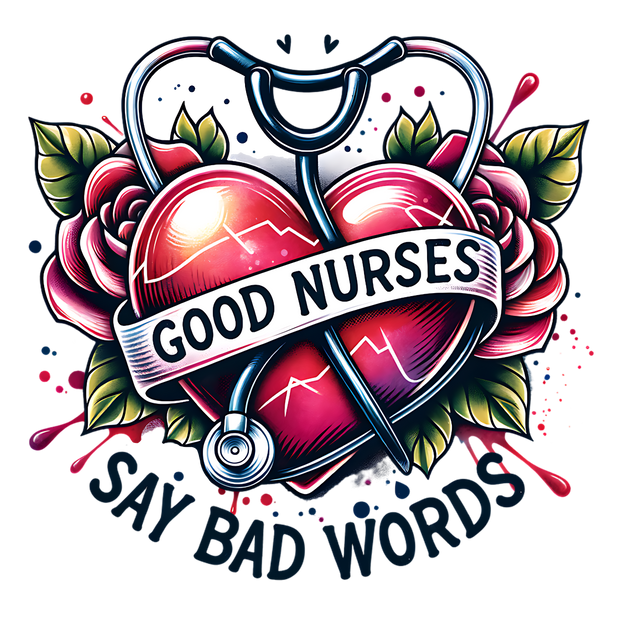 GOOD NURSES SAY BAD WORDS 2 DTF (direct-to-film) Transfer