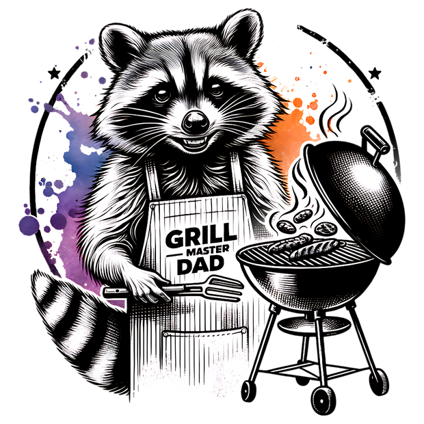 GRILL MASTER DAD RACCOON DTF (direct-to-film) Transfer