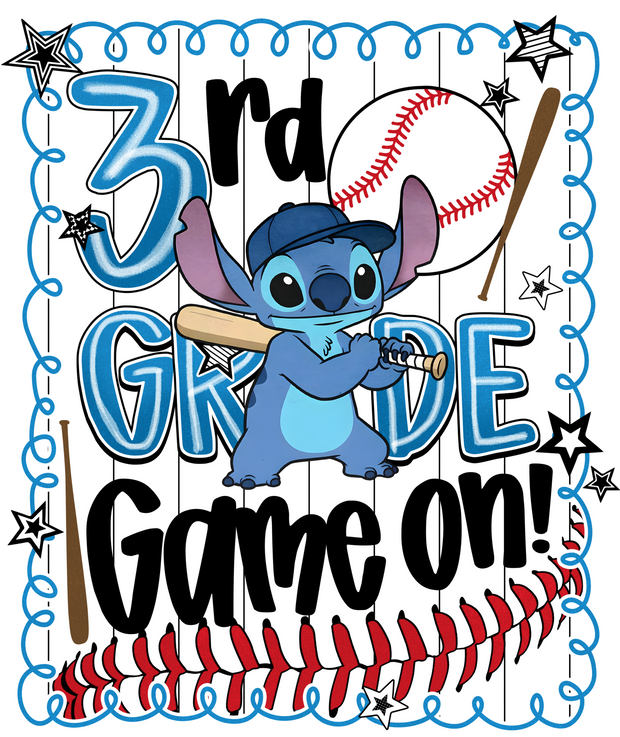 Game on Third Grade DTF (direct-to-film) Transfer