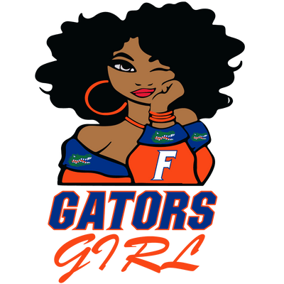 Gators Girl in Orange Sweater DTF (direct-to-film) Transfer