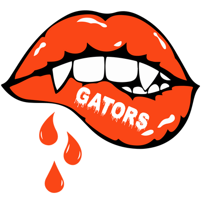 Gators Lip Biting DTF (direct-to-film) Transfer