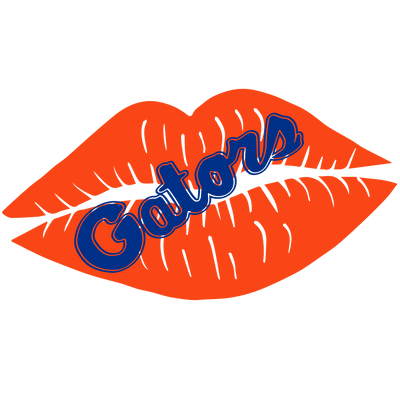 Gators Orange Lips DTF (direct-to-film) Transfer