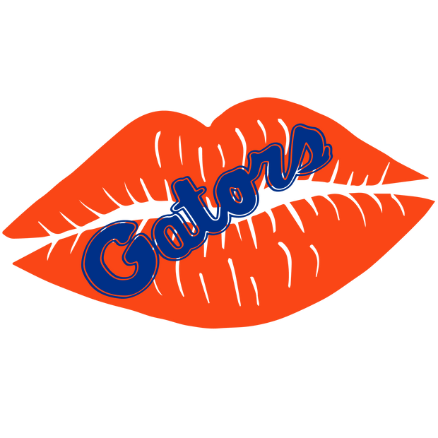 Gators Orange Lips DTF (direct-to-film) Transfer