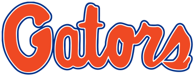 Gators in Orange Outlined in Blue DTF (direct-to-film) Transfer