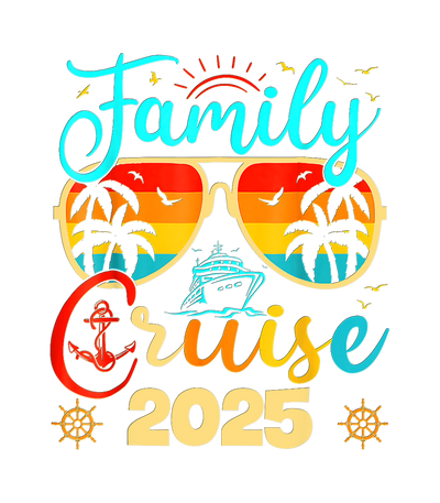 Glasses with Trees Family Cruise DTF (direct-to-film) Transfer