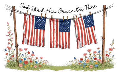 God Shed His Grace Clothesline DTF (direct-to-film) Transfer