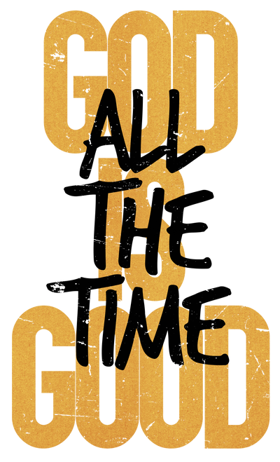 Gold God is Good DTF (direct-to-film) Transfer