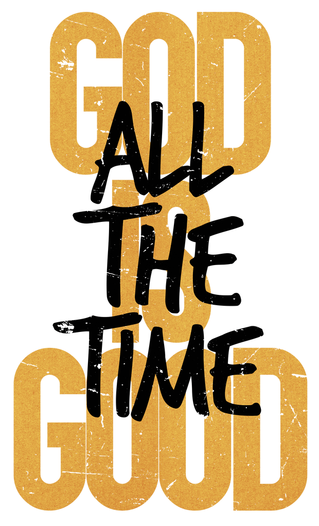 Gold God is Good DTF (direct-to-film) Transfer