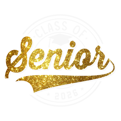 Gold Senior DTF (direct-to-film) Transfer