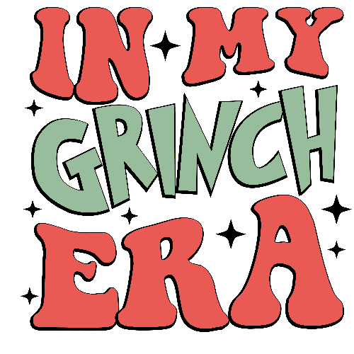 Grinch Era 4 Christmas DTF (direct-to-film) Transfer