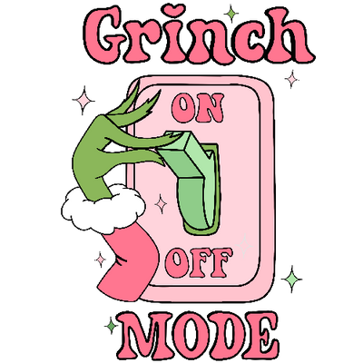 Grinch Mode 2 Christmas DTF (direct-to-film) Transfer