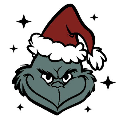 Grinch With Stars 4 Christmas DTF (direct-to-film) Transfer